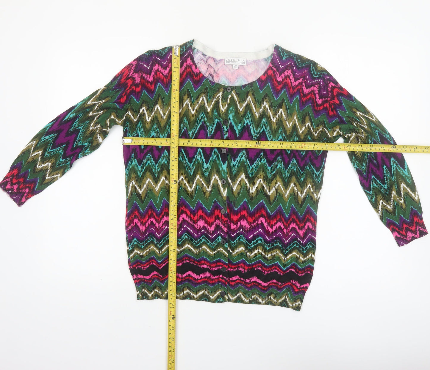 Joseph A. Women’s Multicoloured M Geometric Knit Cardigan