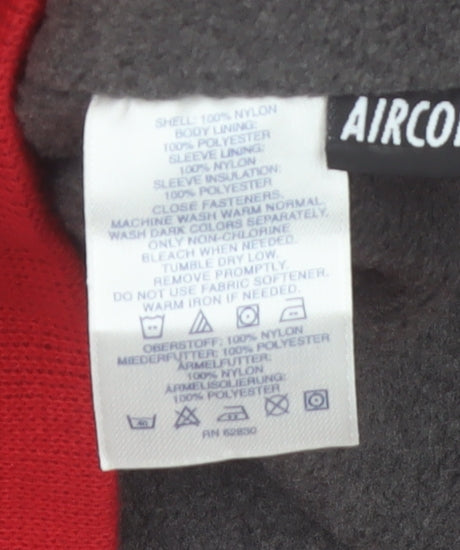Lands' End Men's Red Nylon Bomber Jacket M 38in Full Zip Casual