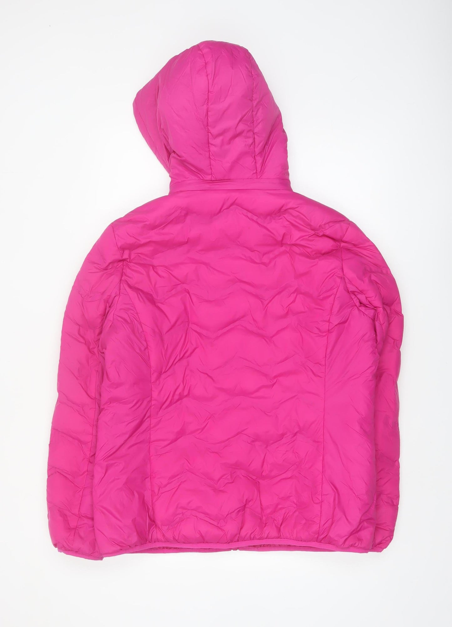 Time and Tru Women’s Pink Hooded Puffer Jacket Size L 12-14