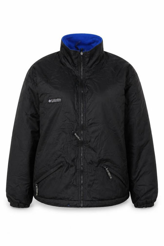 Columbia Women Black M Puffer Jacket Winter Fleece Lined Outdoor