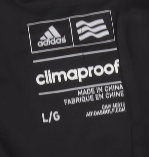 Adidas Men's Black Climaproof Golf Windbreaker Jacket L Waterproof