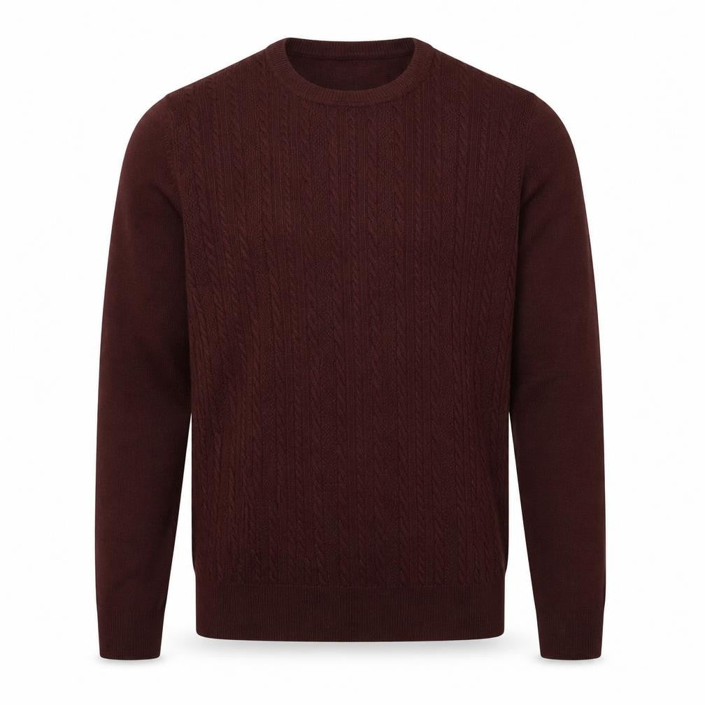 Arnold Palmer Men's Red Cable-Knit Acrylic Pullover Jumper M