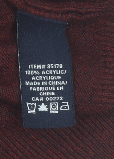 Arnold Palmer Men's Red Cable-Knit Acrylic Pullover Jumper M