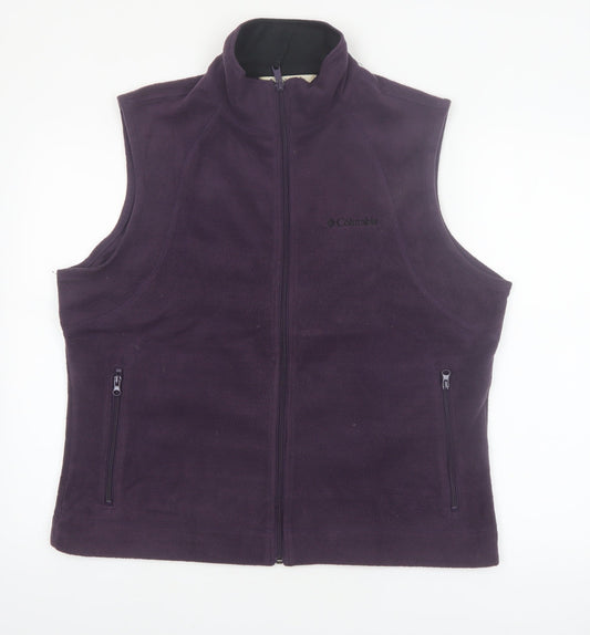 Columbia Women's Purple Fleece Zip Waistcoat XL Outdoor Bodywarmer