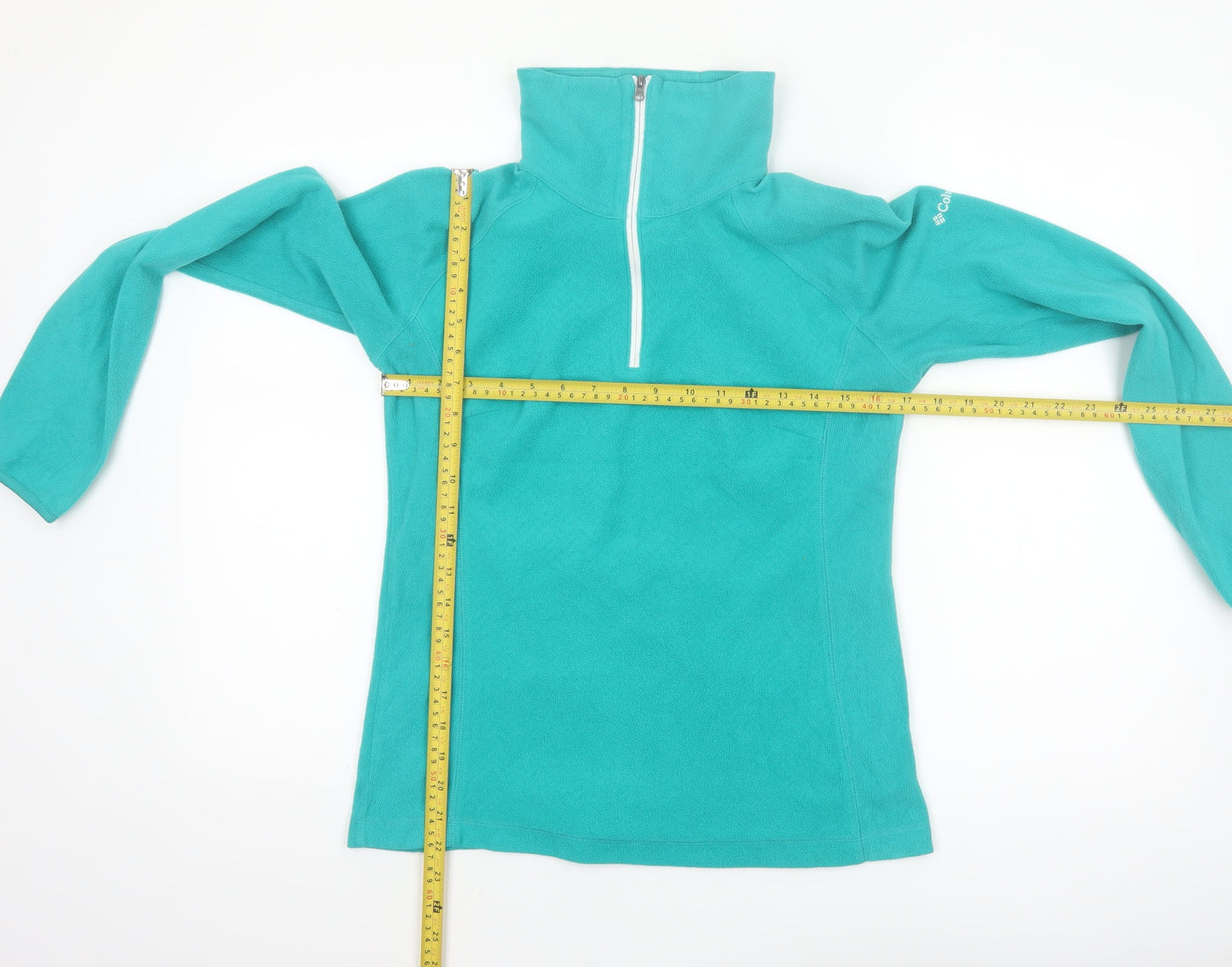 Columbia Women Teal Fleece 1/4 Zip Pullover Sweatshirt Size M