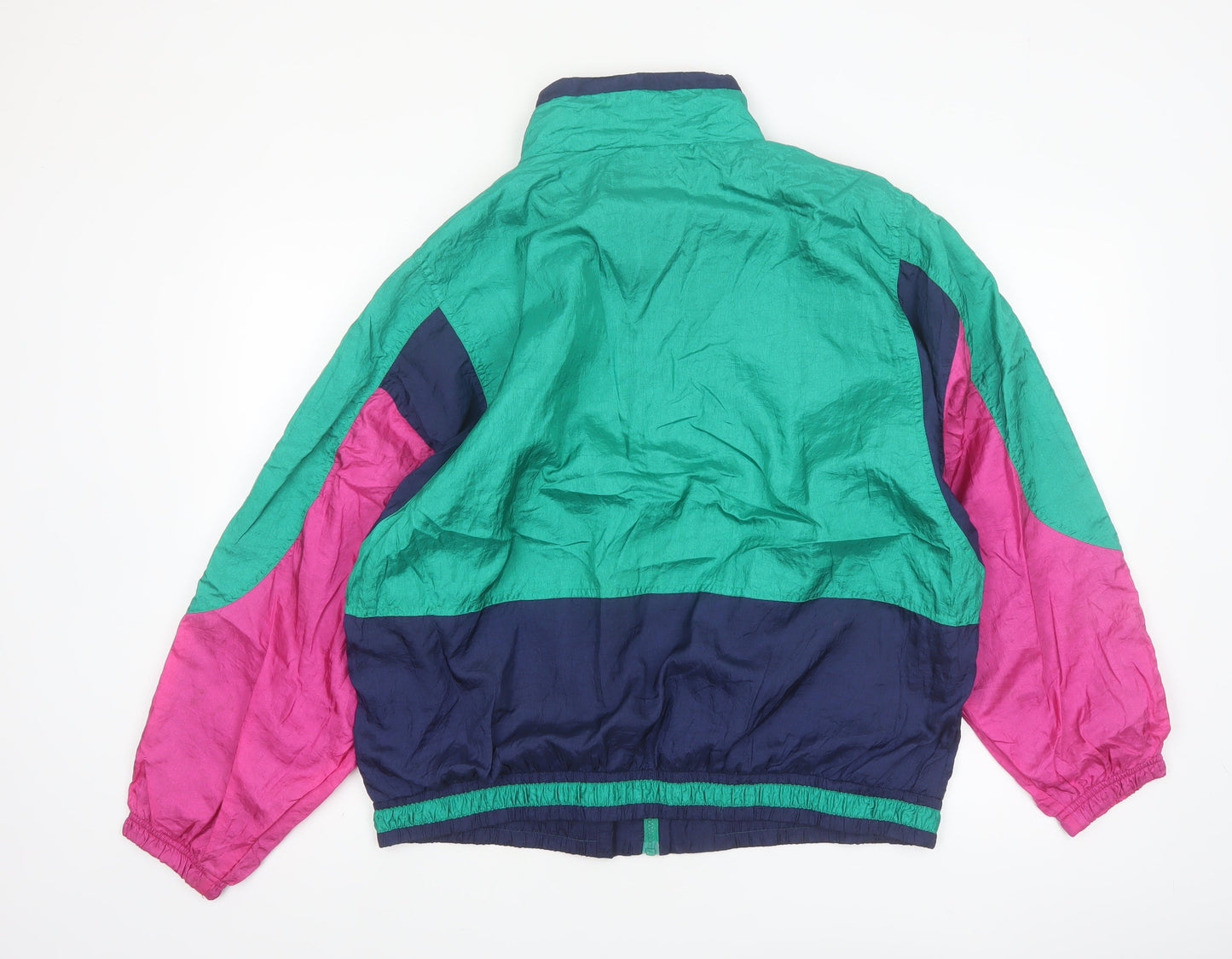 Active Frontier Women's Multicoloured 80s Bomber Jacket L Nylon Retro