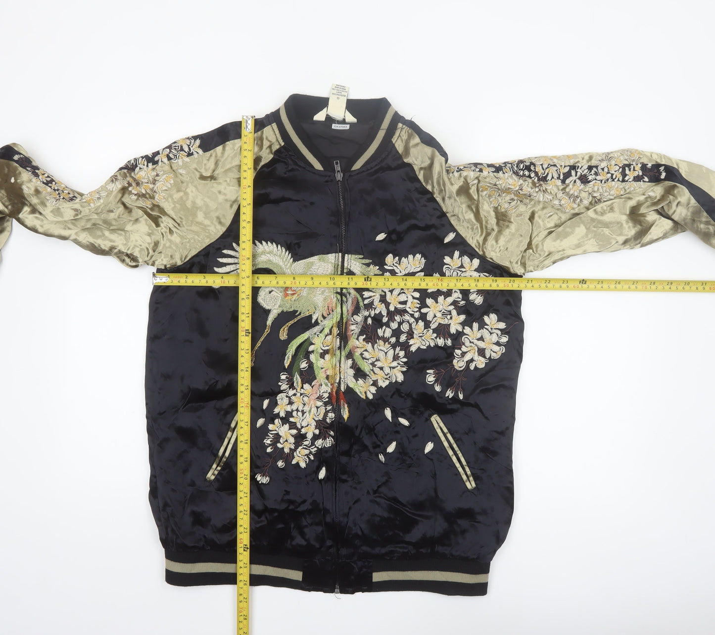 Indigo Rein Women's Black Embroidered Bomber Jacket Size M