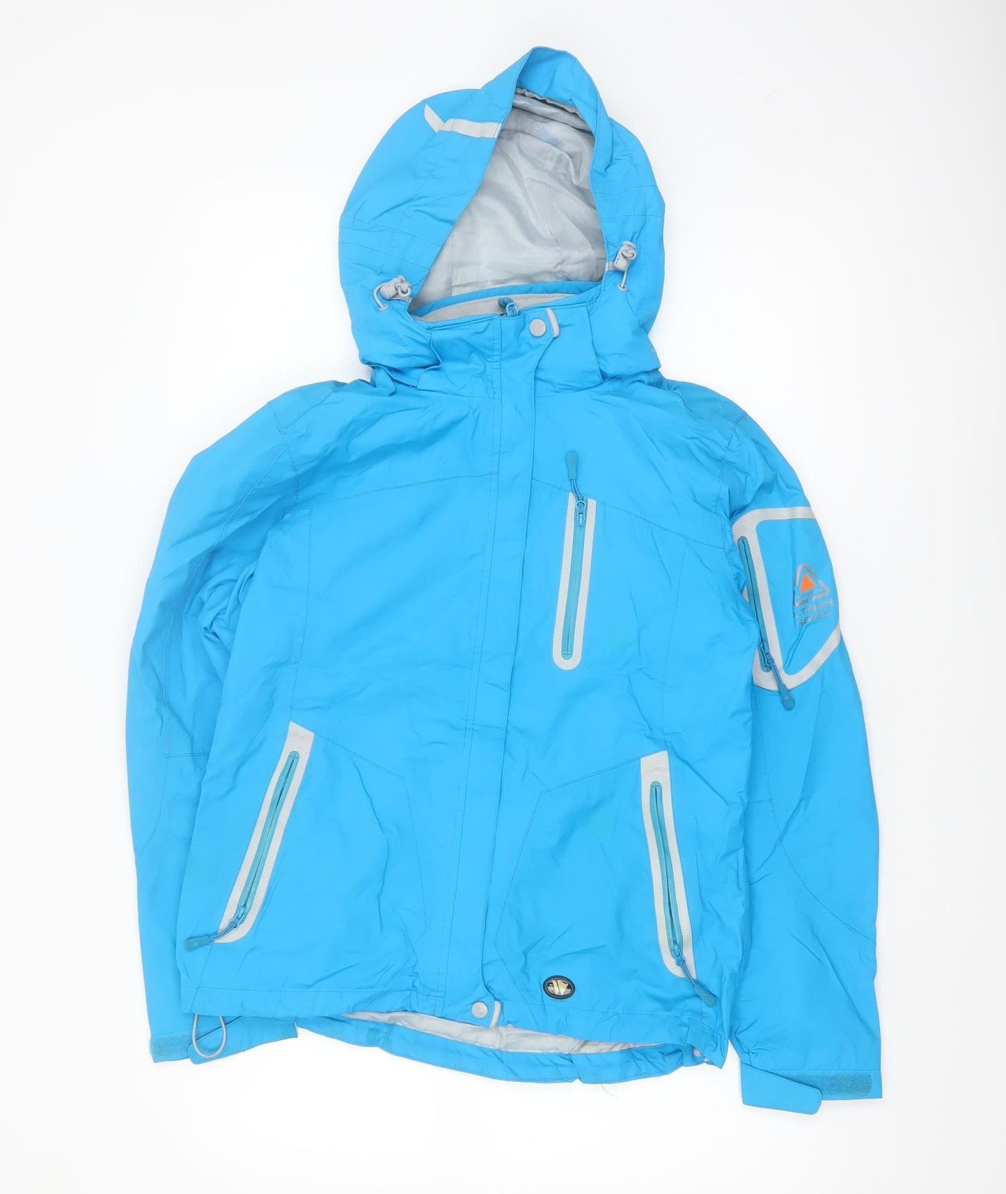 Wetskins Women's Blue Waterproof Ski Jacket Size S Hooded Winter Coat