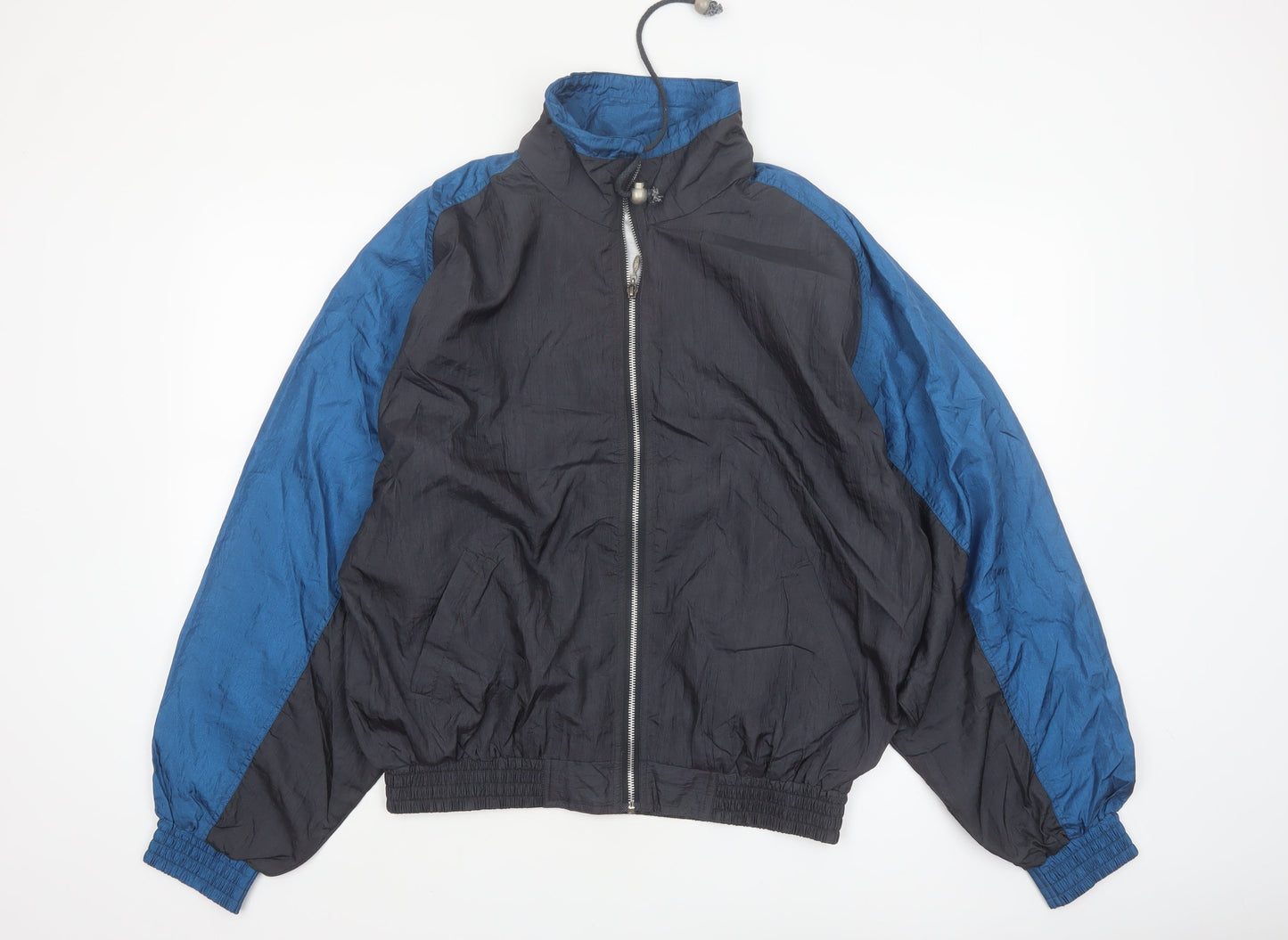 San Francisco Sport Men's Blue Black L 90s Windbreaker Jacket