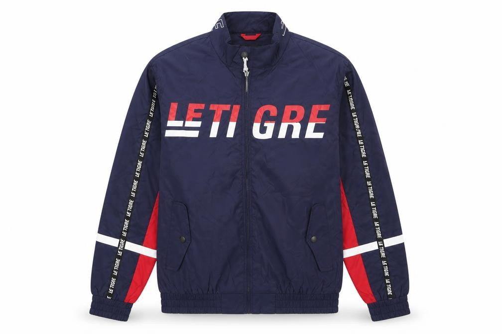 Le Tigre Men's Blue M Windbreaker Jacket Lightweight Casual