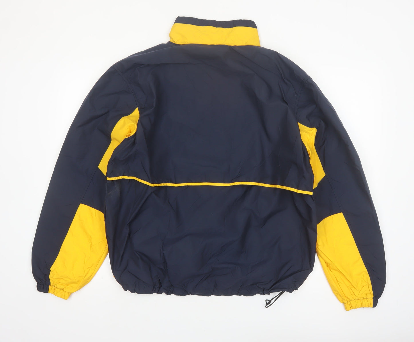 Holloway Men's Blue Yellow Windbreaker Jacket Medium Sports Full Zip