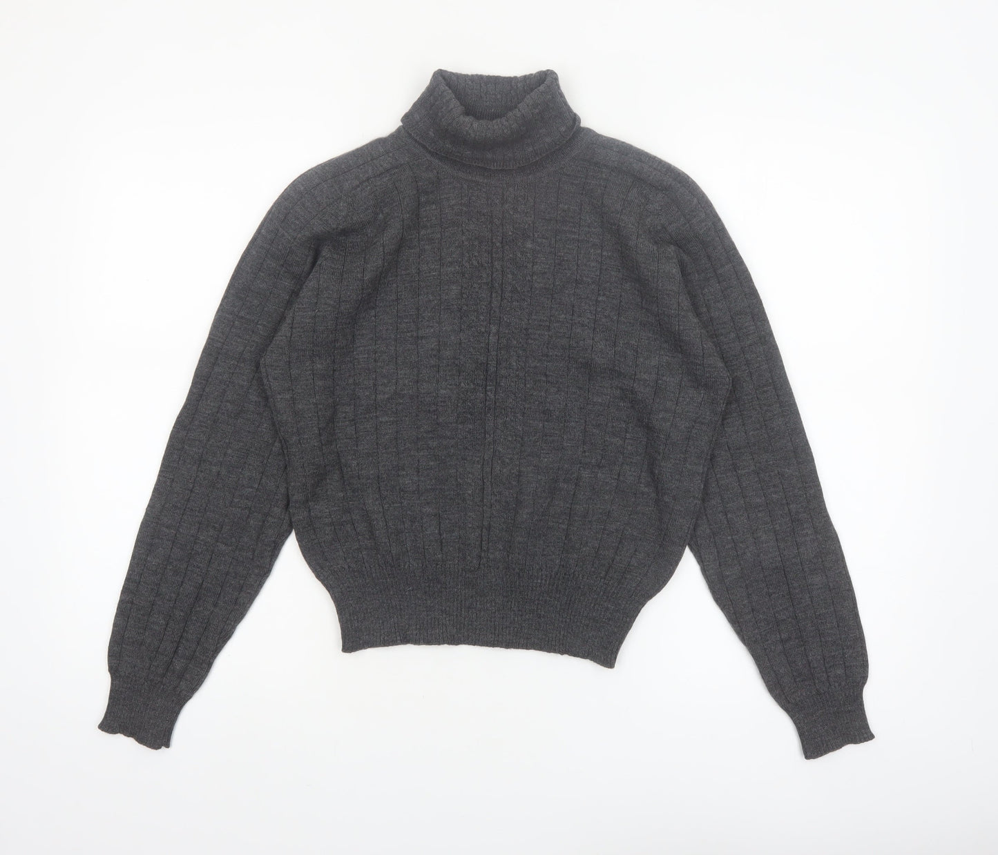 Liz Claiborne Women’s Grey Wool Roll Neck Petite Jumper Size S