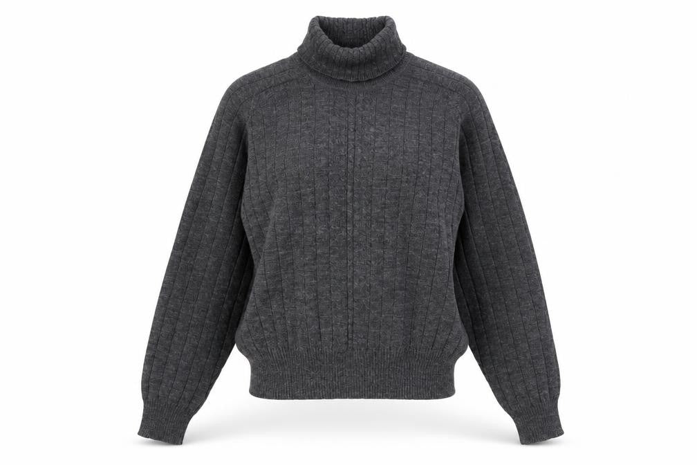 Liz Claiborne Women’s Grey Wool Roll Neck Petite Jumper Size S