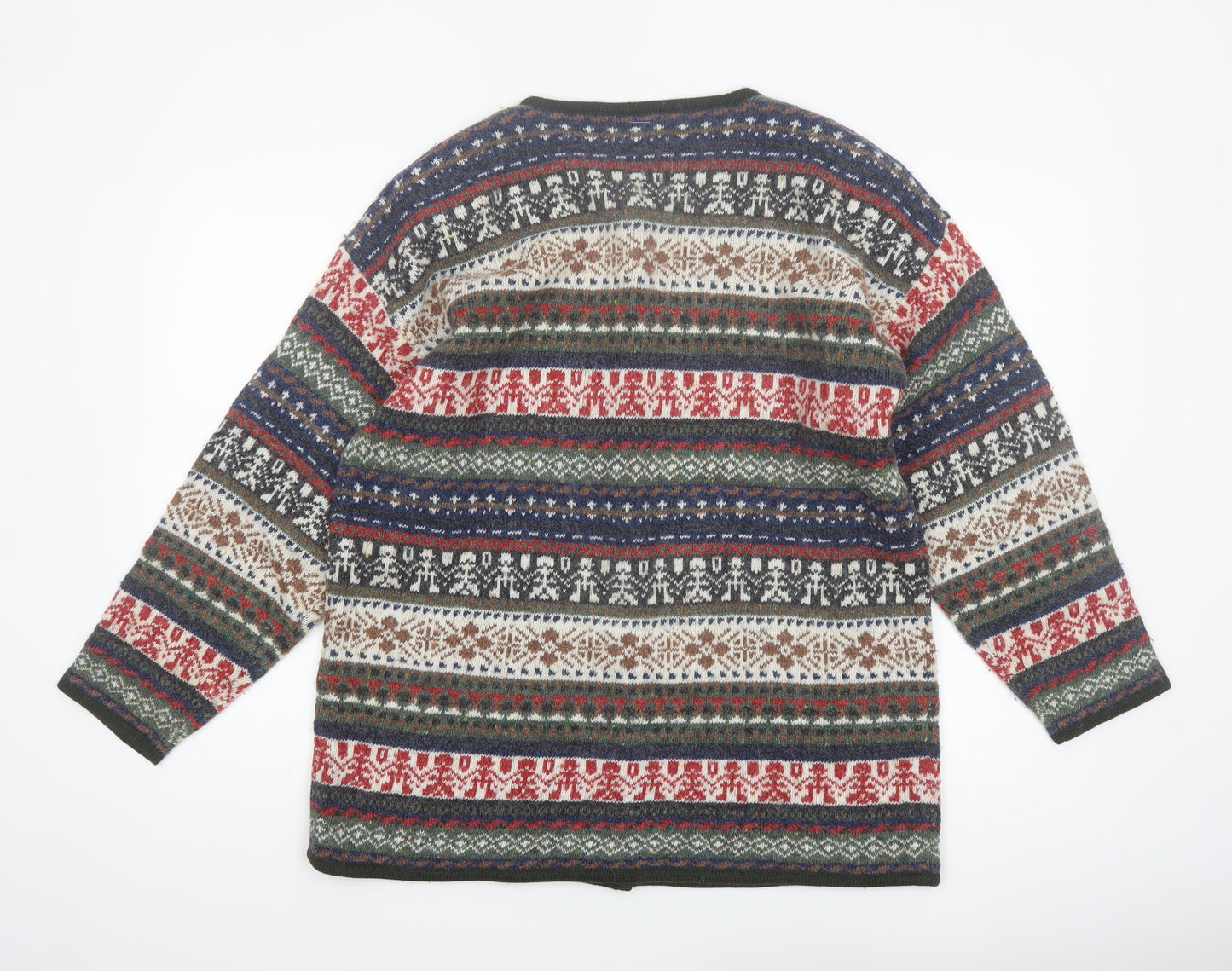Blue Seven Womens Multicoloured Fair Isle Knit Cardigan M
