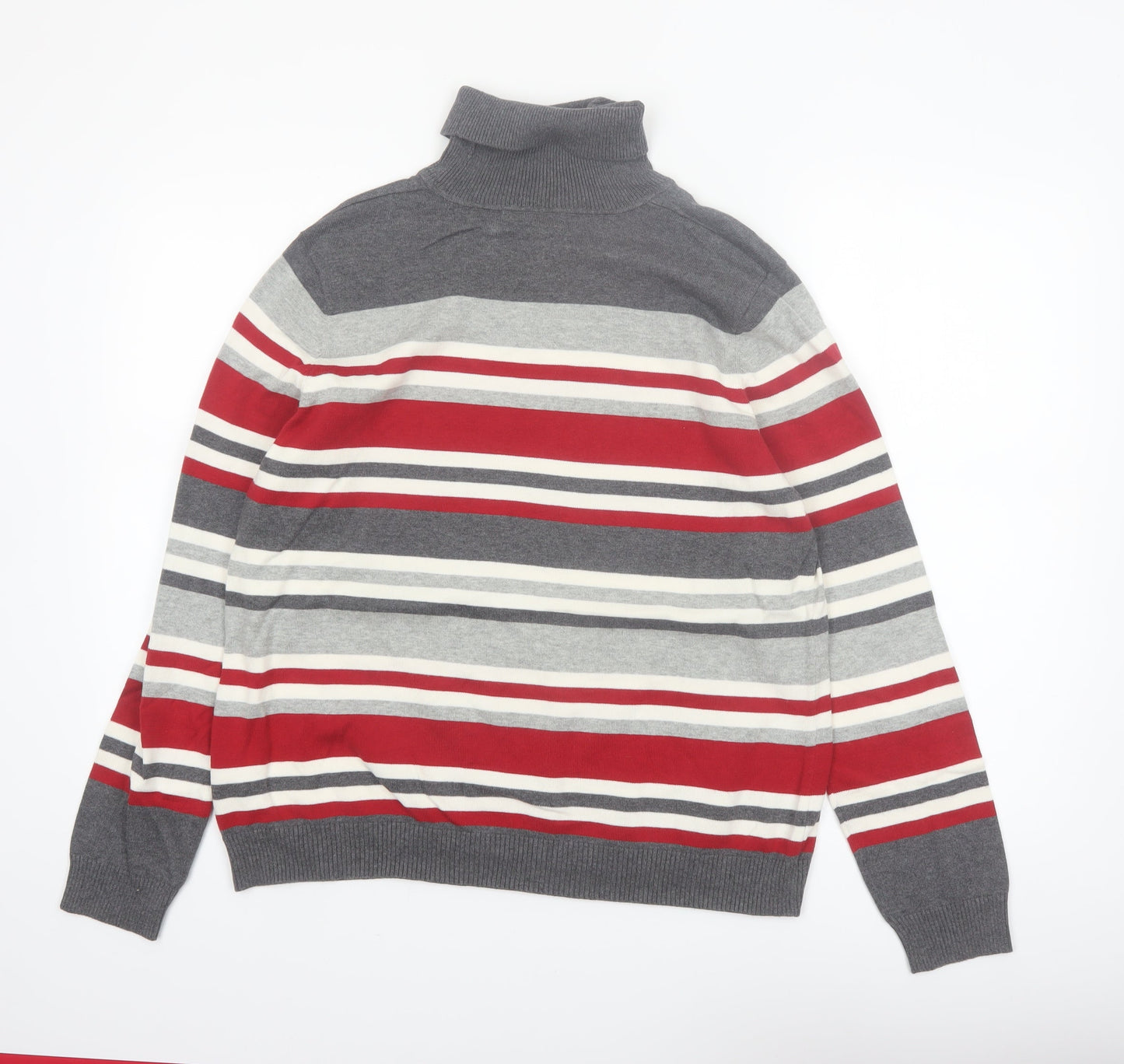 Northern Reflections Womens Multicoloured Roll Neck Cotton Jumper L