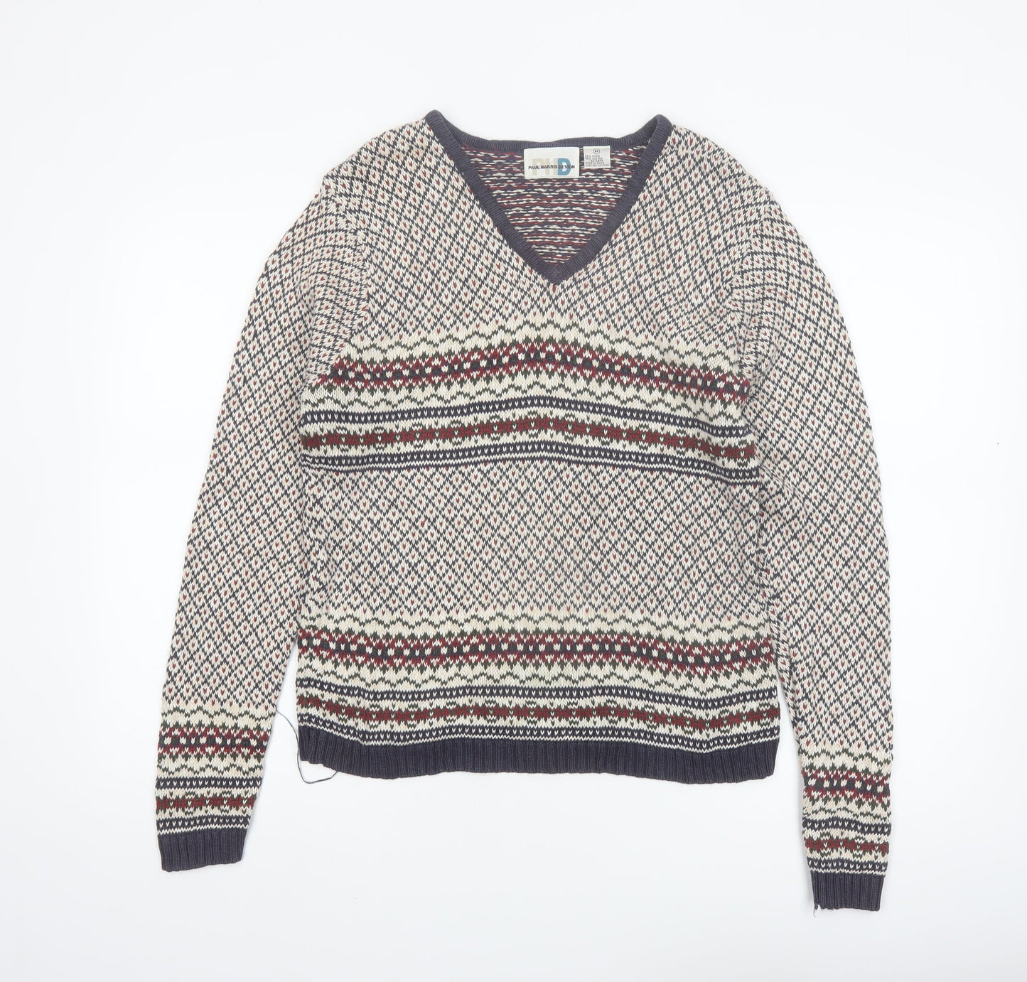 Paul Harris Design Women’s Multicoloured V-Neck Fair Isle Knit Jumper M
