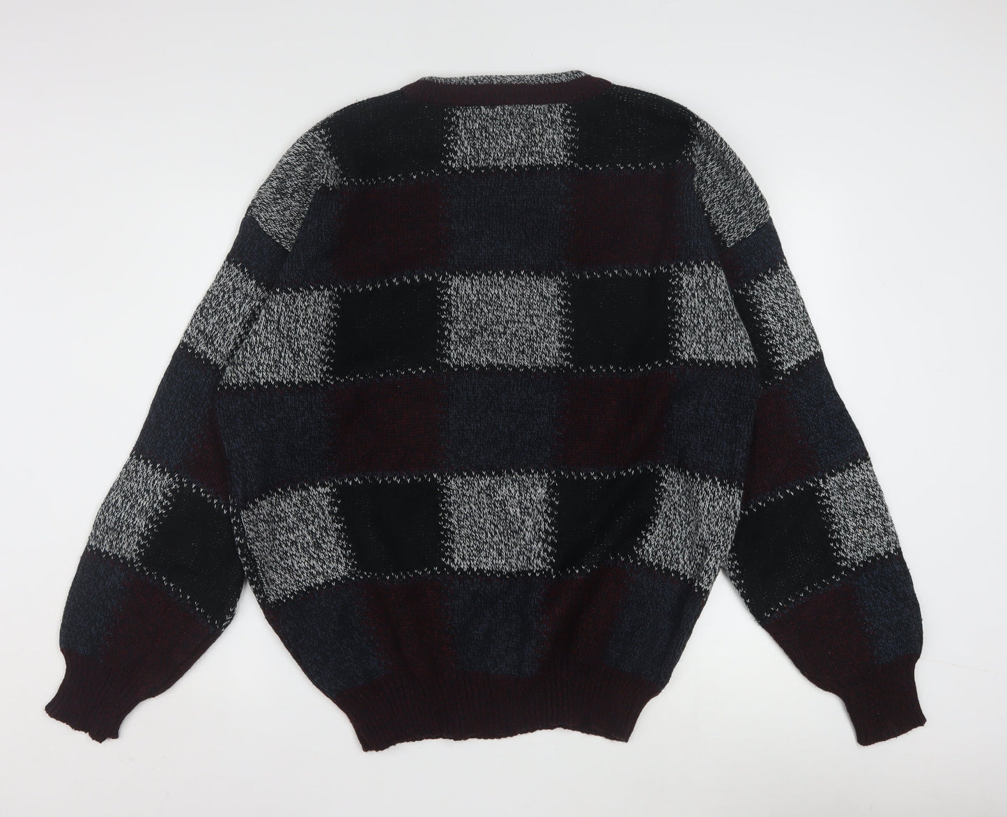 Impact Men’s Multicoloured 2XL Retro Chunky Knit Pullover Jumper