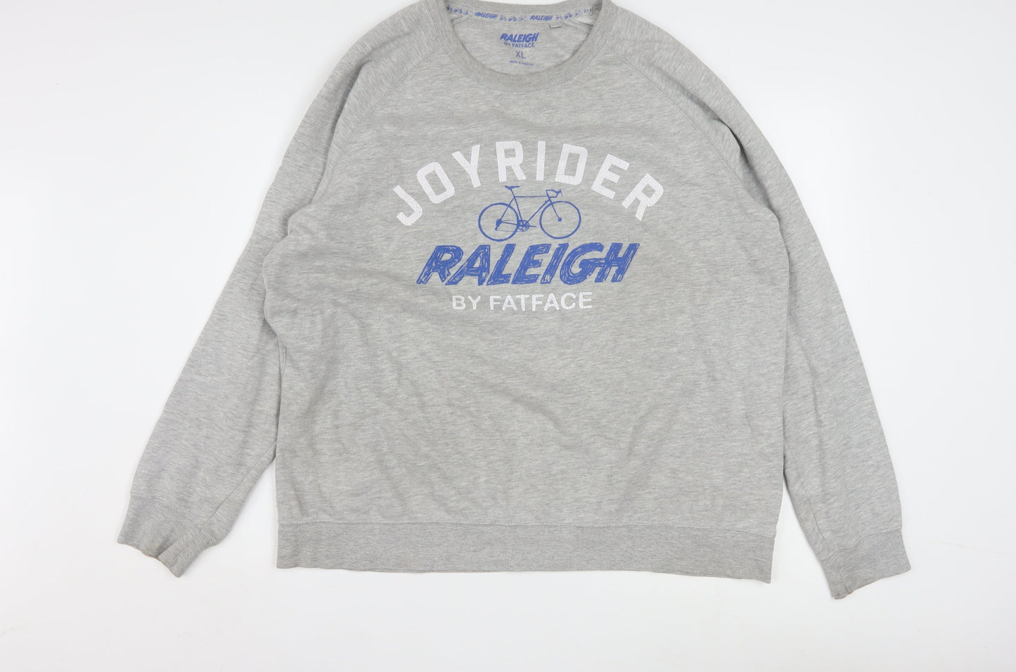 FatFace Men's Grey Raleigh Cycling Graphic Pullover Sweatshirt XL