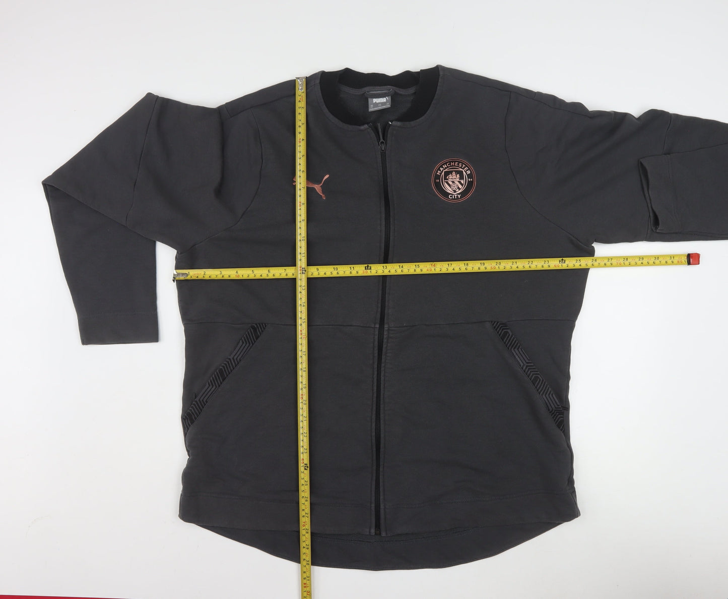 Puma Men’s Black Manchester City Bomber Jacket 2XL Full Zip