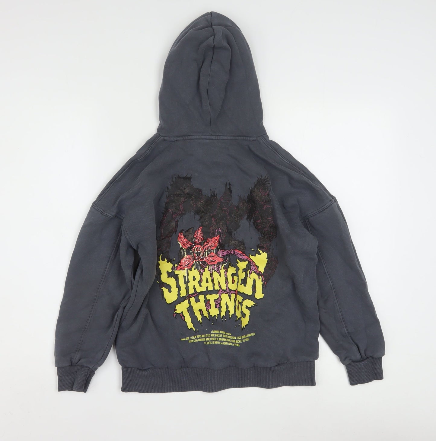 Marks and Spencer Boys Grey Stranger Things Pullover Hoodie 10-11 Years