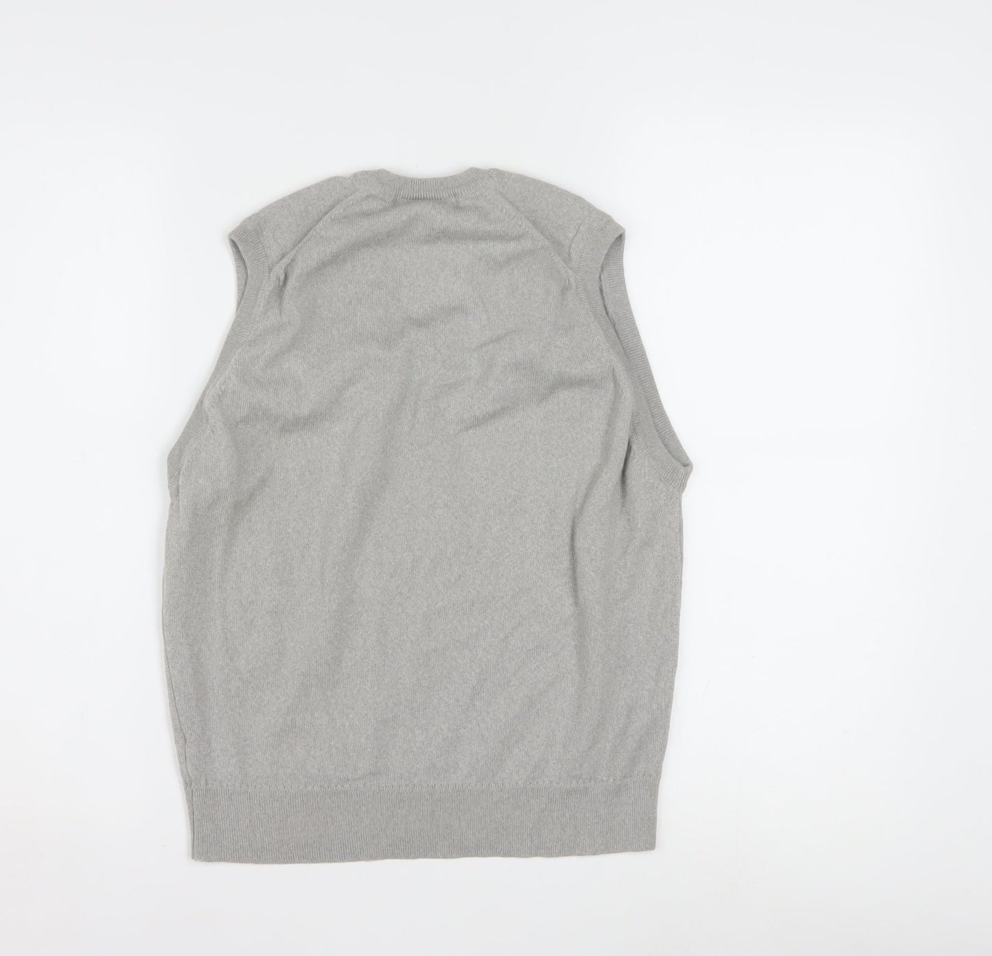 Lahilán Women's Grey Wool Sleeveless V-Neck Knit Vest Size 10