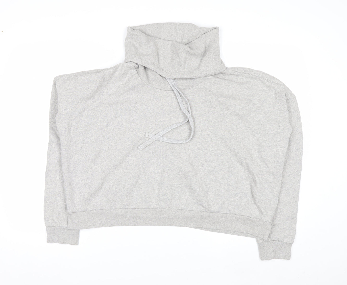 AllSaints Womens Grey XS Pullover Hooded Sweatshirt 100% Cotton