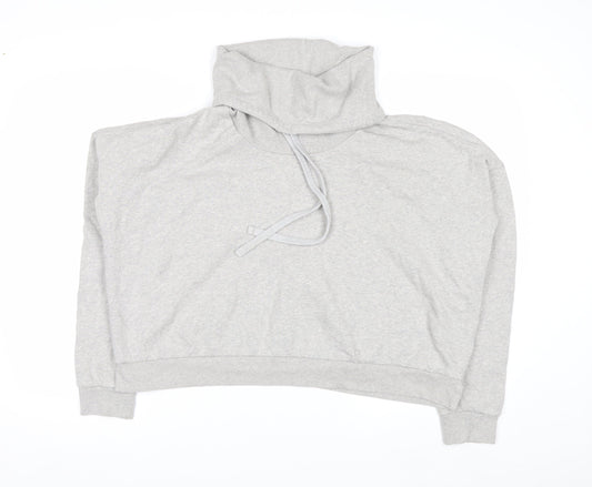 AllSaints Womens Grey XS Pullover Hooded Sweatshirt 100% Cotton