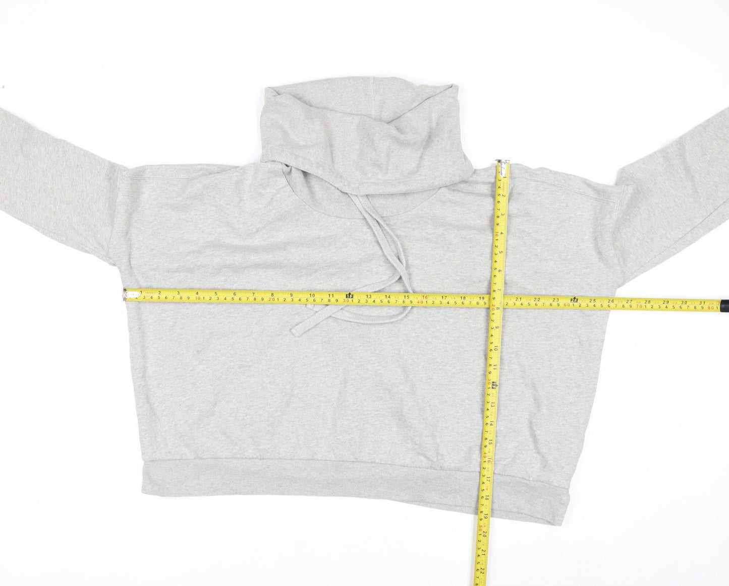 AllSaints Womens Grey XS Pullover Hooded Sweatshirt 100% Cotton