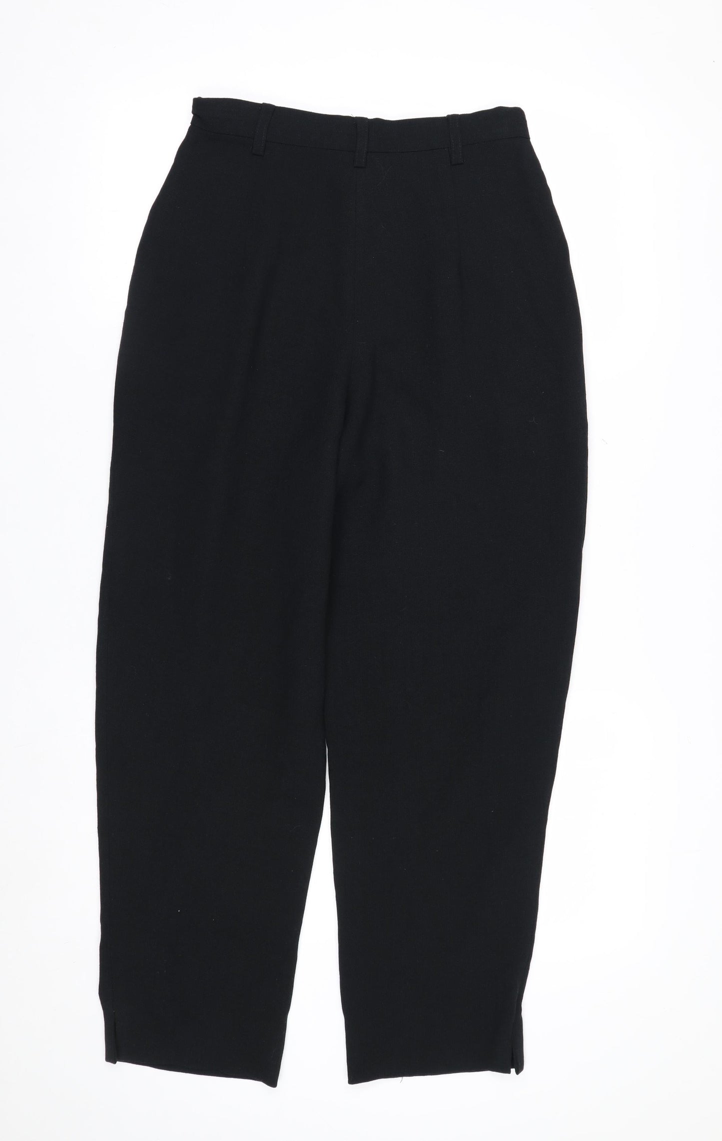YL by Yair Women's Black High Rise Pleated Tapered Trousers Size 6