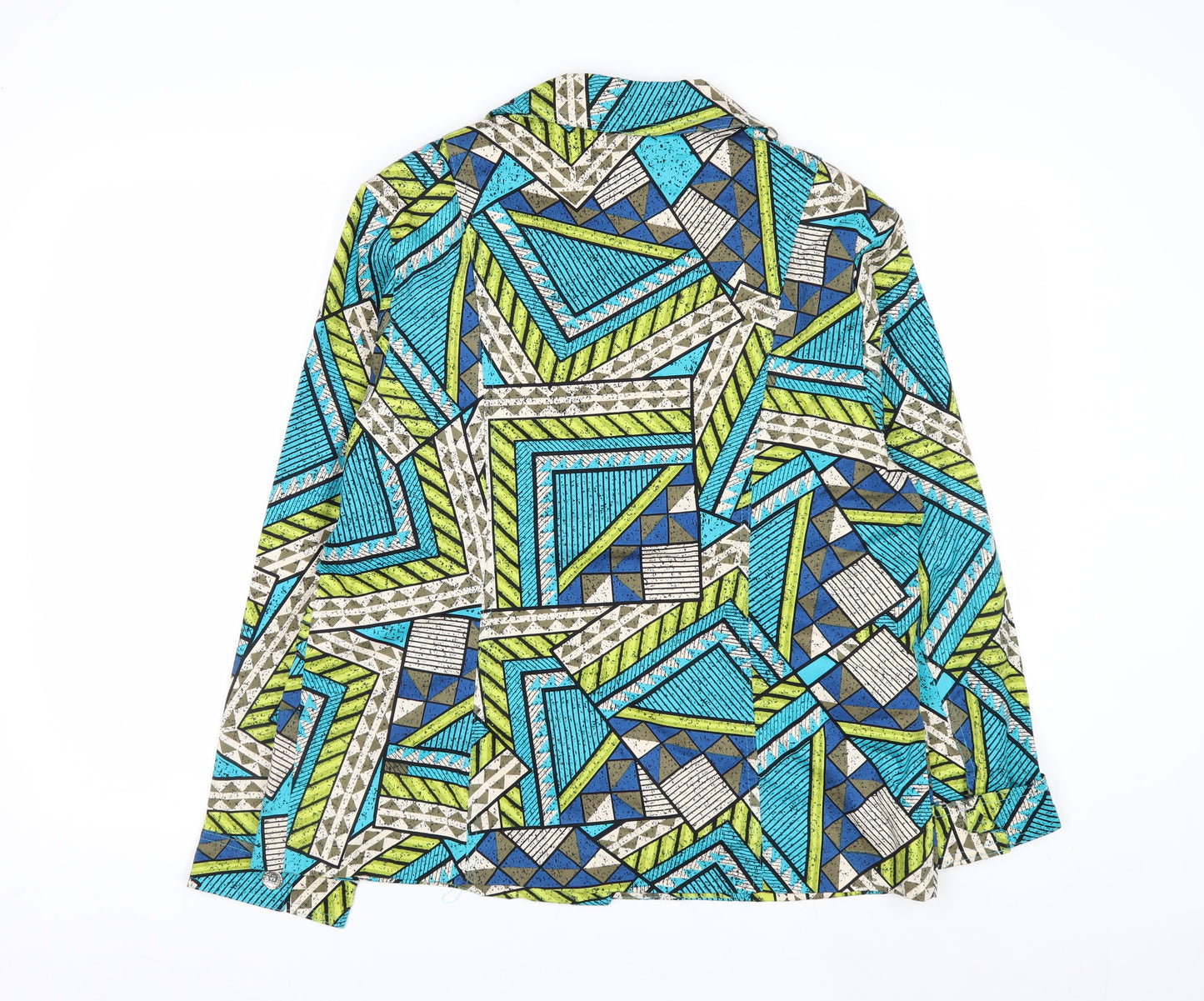 Company Collection Women's Multicoloured Geometric Cotton Blazer Jacket Size 12