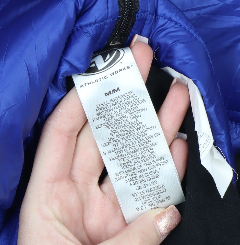 Athletic Works Women's Blue Softshell Jacket Size M Full Zip