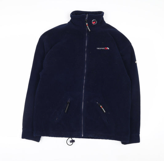 Trespass Men's Blue Full Zip Fleece Sweatshirt Size S Outdoor Jacket