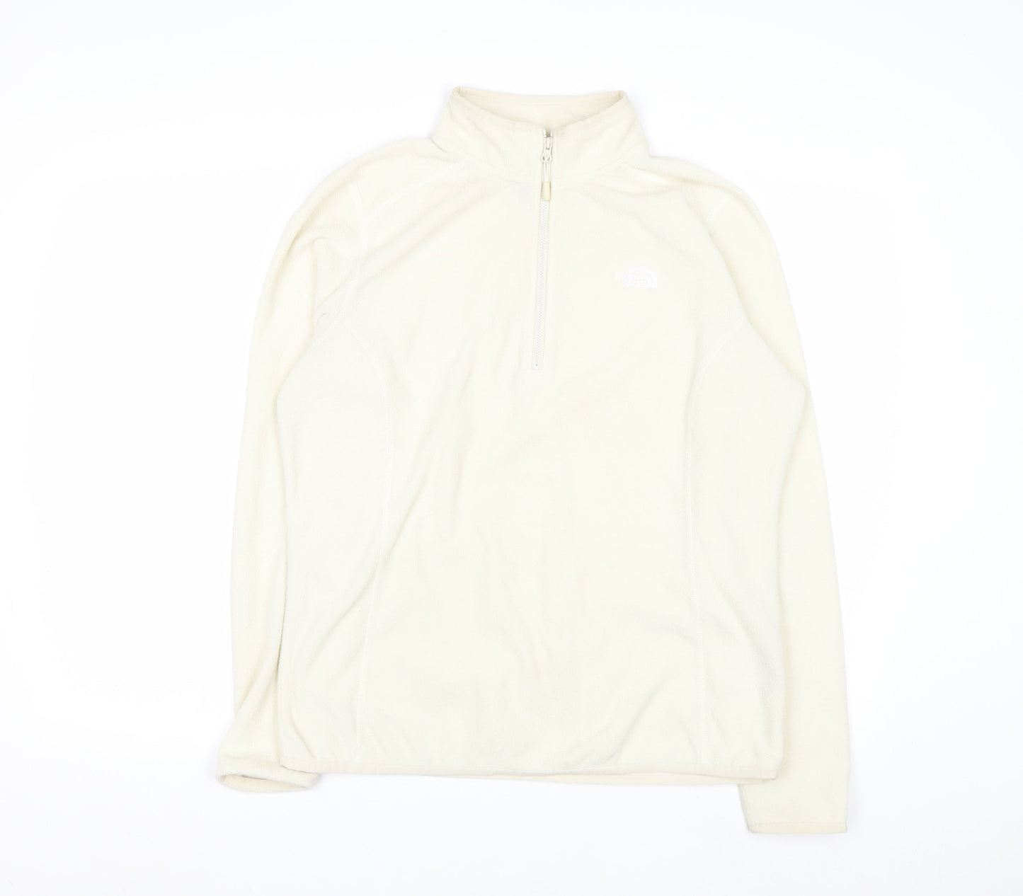 The North Face Women Ivory Fleece Pullover Sweatshirt XL Warm Zip Neck