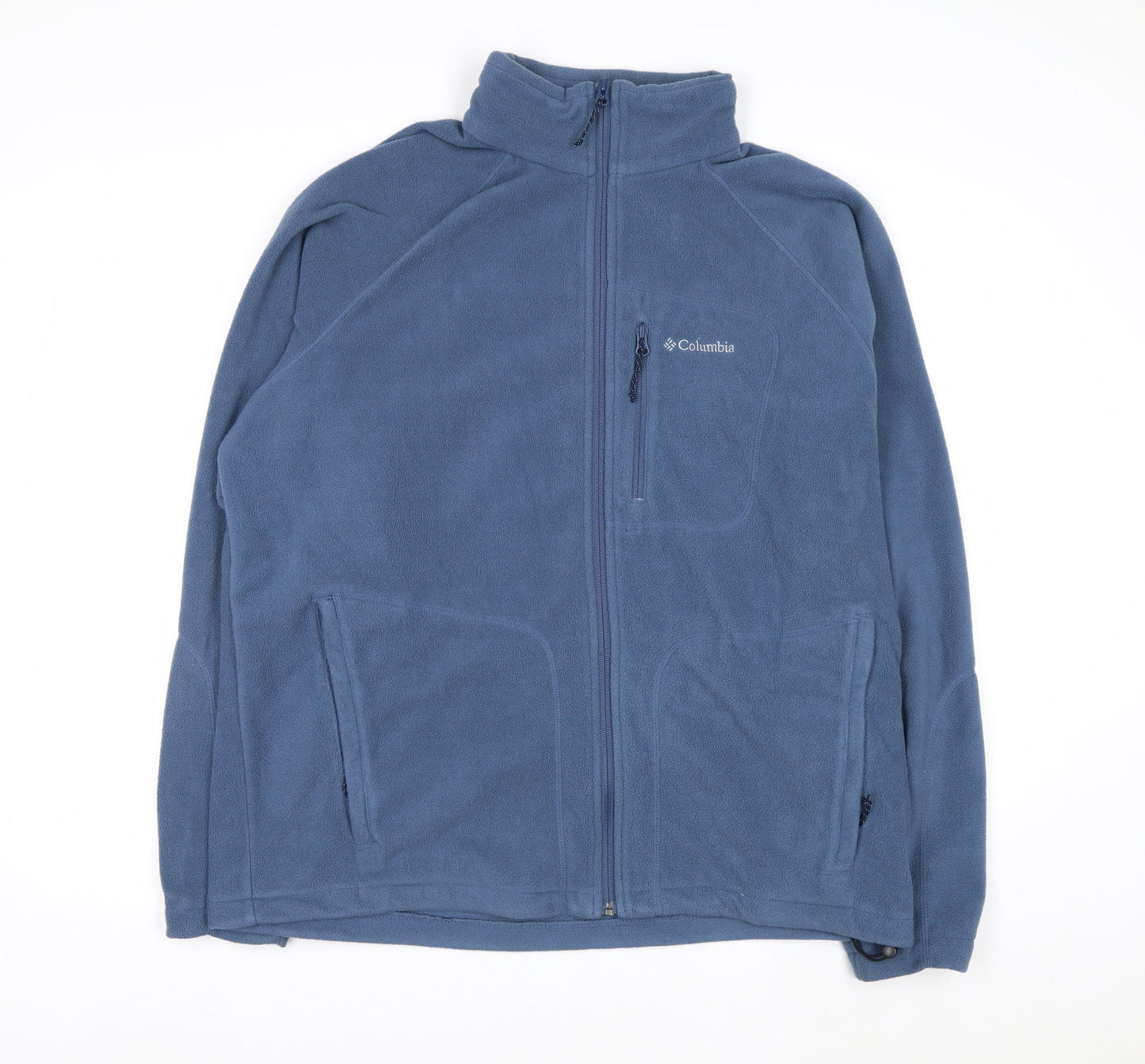 Columbia Men's Blue Full Zip Fleece Sweatshirt XL Outdoor Hiking