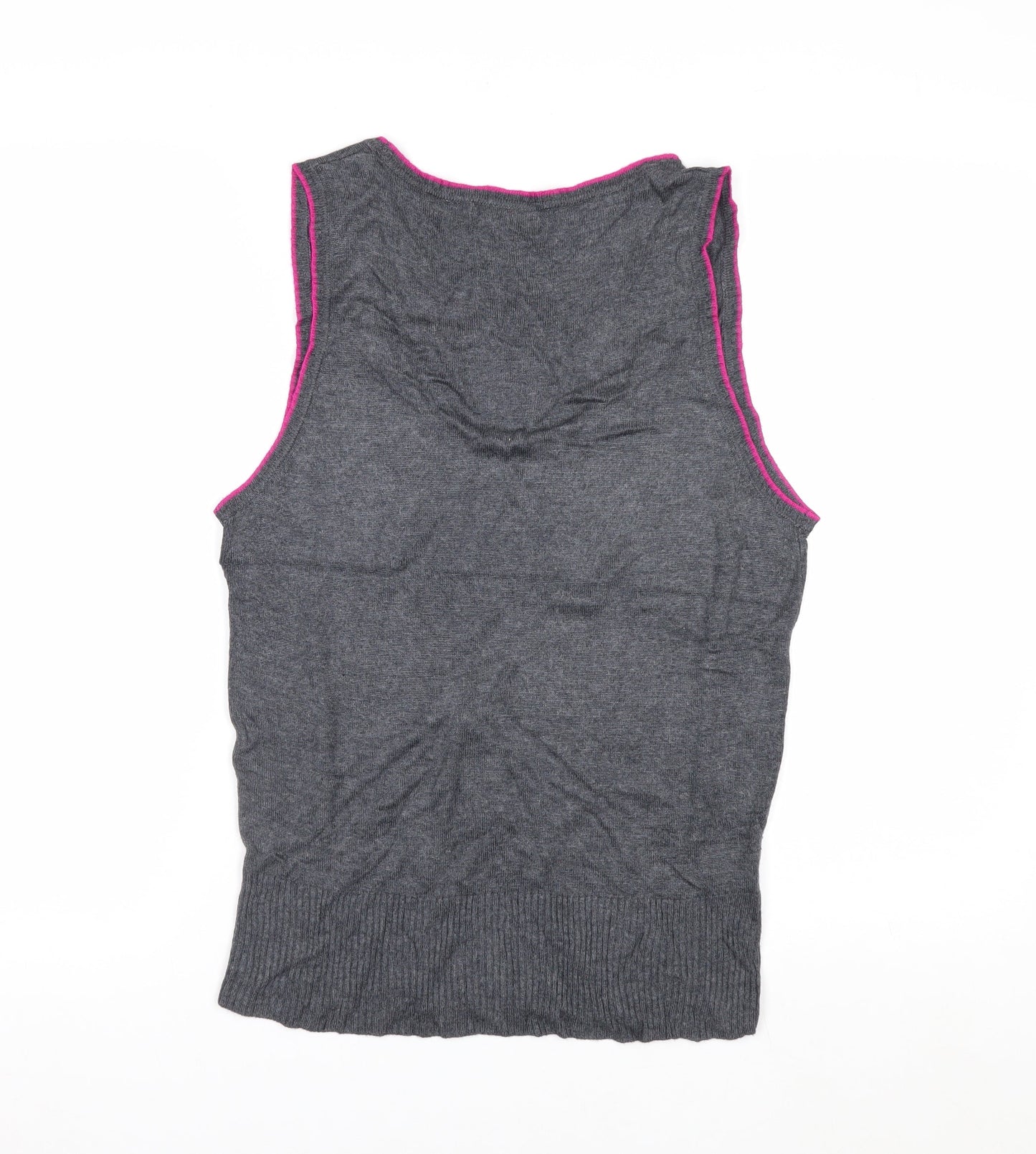Austin Reed Women’s Grey Argyle Sleeveless Knit Vest M