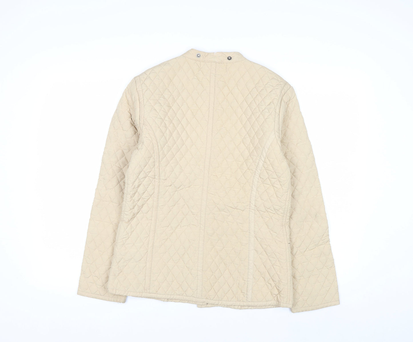 Burberry London Women's Beige Quilted Jacket XL Classic Cotton Lined