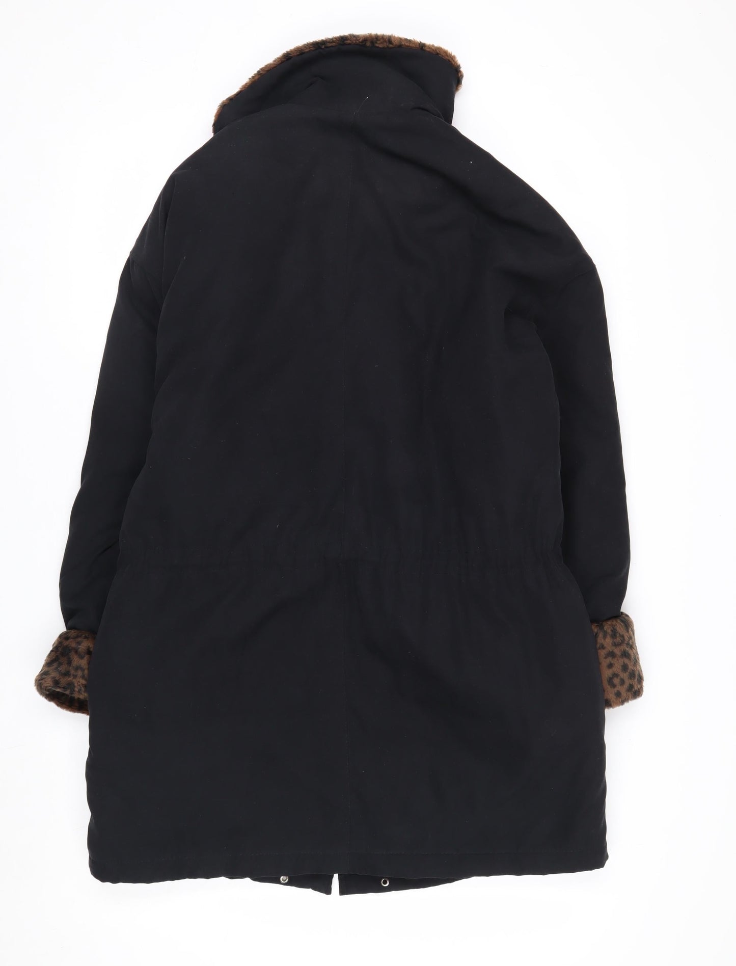 Forecaster of Boston Womens Black XS Faux Fur Trim Winter Parka Coat