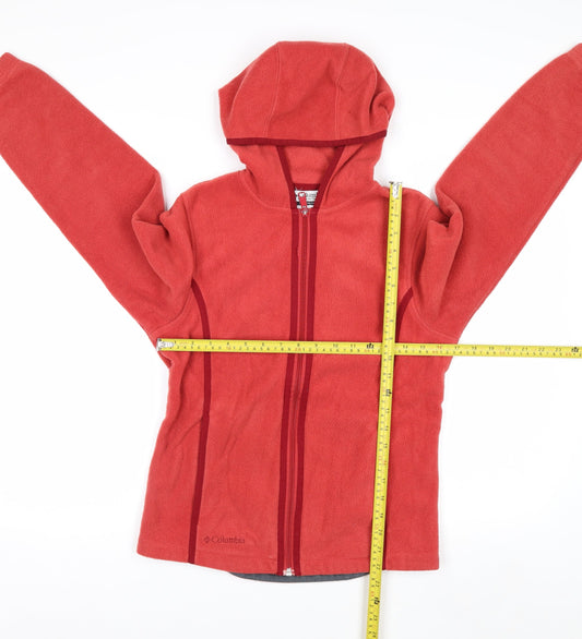 Columbia Women's Red Full Zip Fleece Hoodie Size S