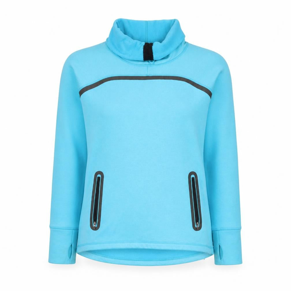 Sweaty Betty Women Blue Small Pullover Sweatshirt Polyester Wool Blend