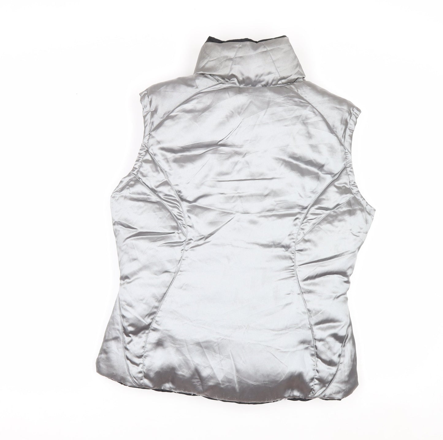 Nike Womens Silver Puffer Waistcoat S Sleeveless Sports Gilet