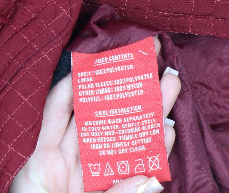 Esprit Women's Red Quilted Mid-Length Jacket Size S