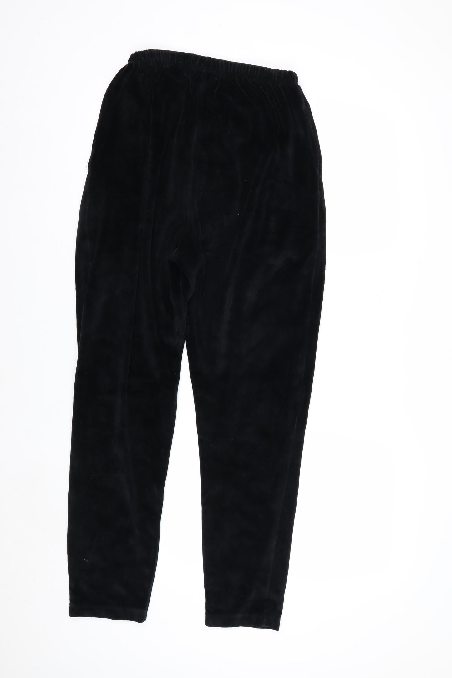 Jones New York Women’s Black Velour Elastic Waist Trousers Size M