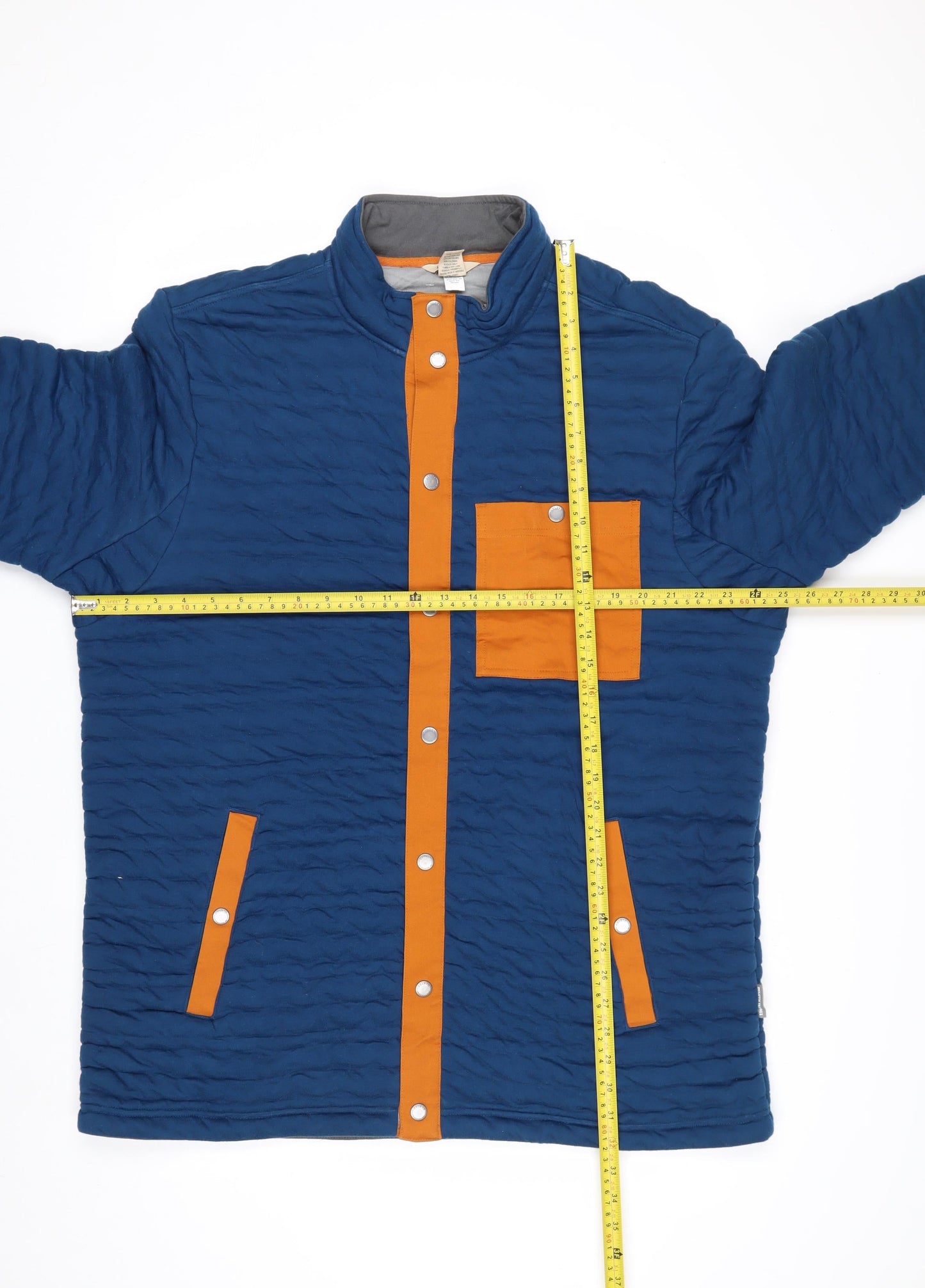 Duluth Trading Co. Men Blue Quilted Work Jacket Size L Cotton Blend