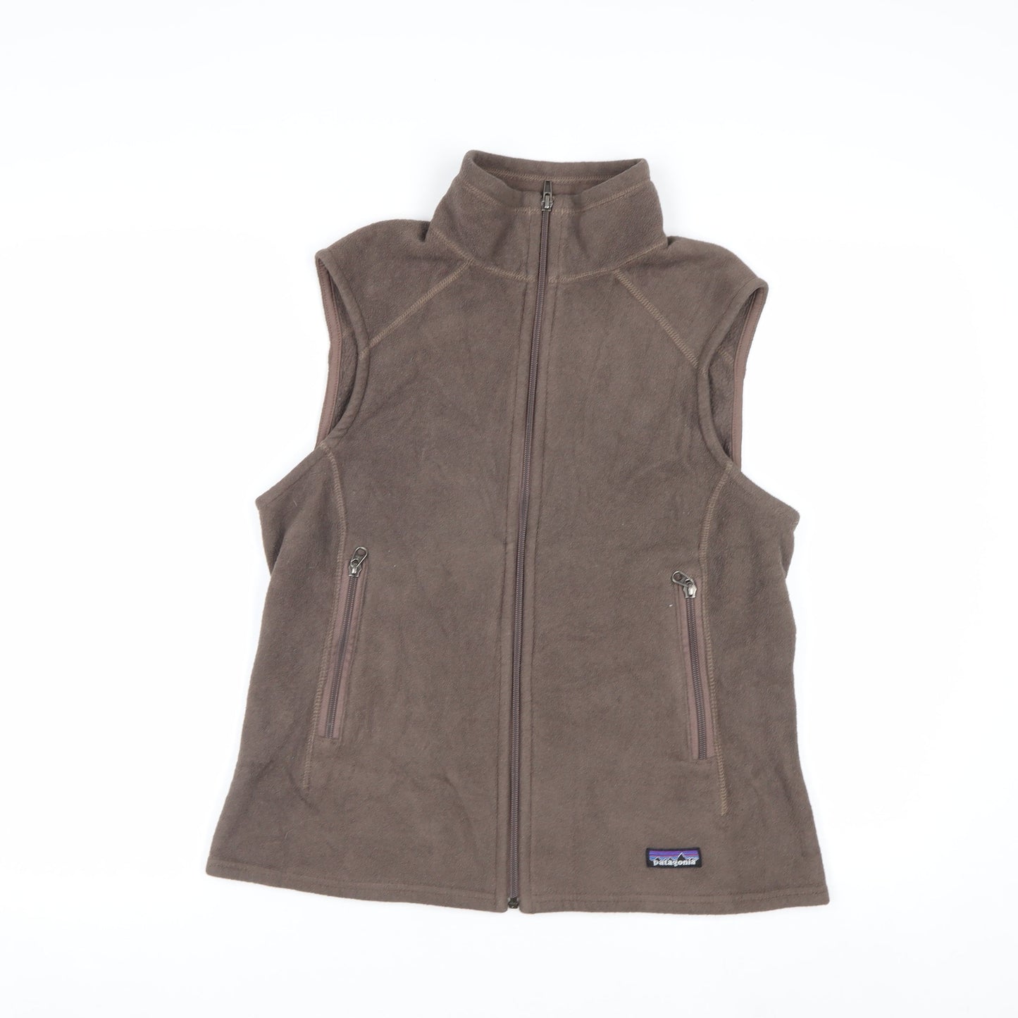 Patagonia Women's Brown Fleece Waistcoat L Zip Outdoor Bodywarmer