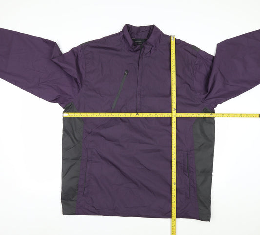 North End Men's Purple Windbreaker Jacket L Lightweight Outdoor