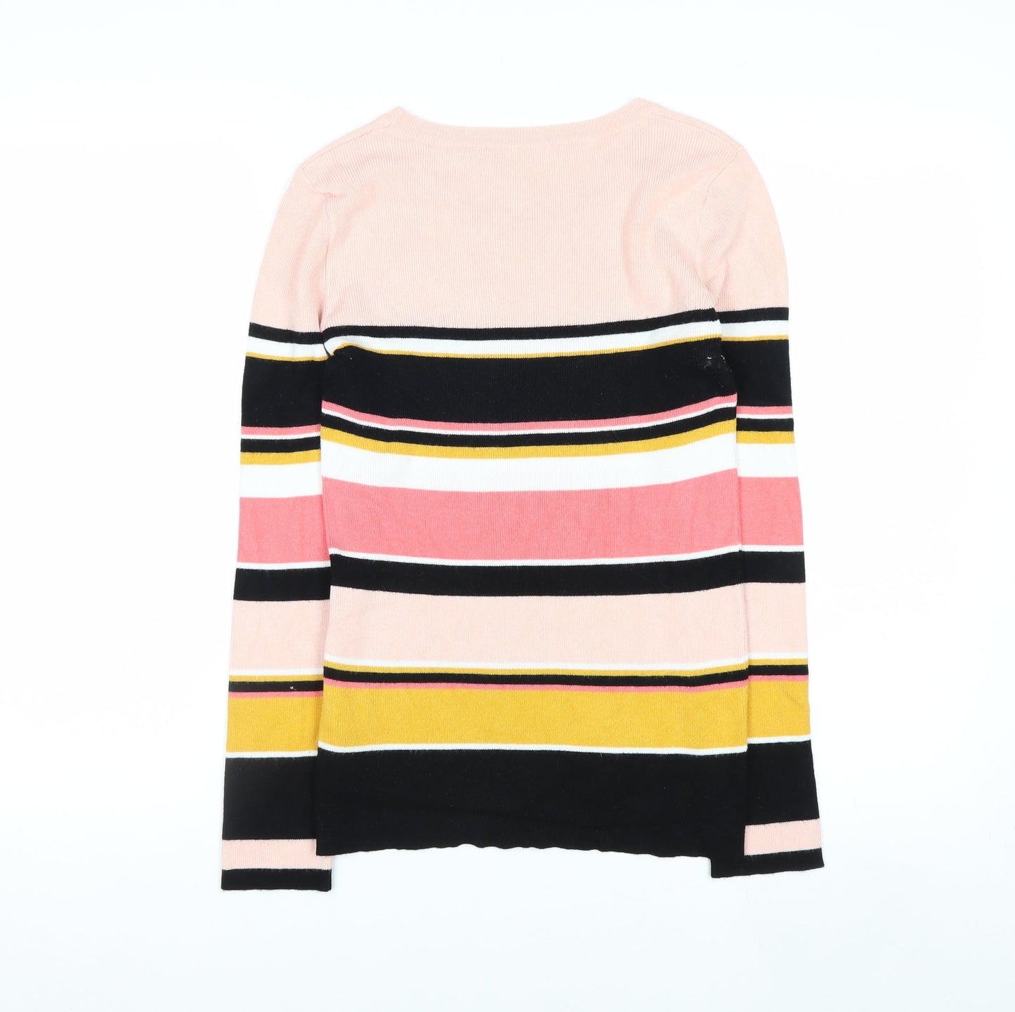Oasis Women’s Multicoloured Striped Crew Neck Long Sleeve Pullover Jumper Size S