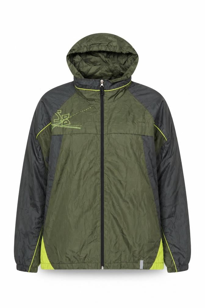 Sportek Women Green Size 14 Hooded Windbreaker Jacket