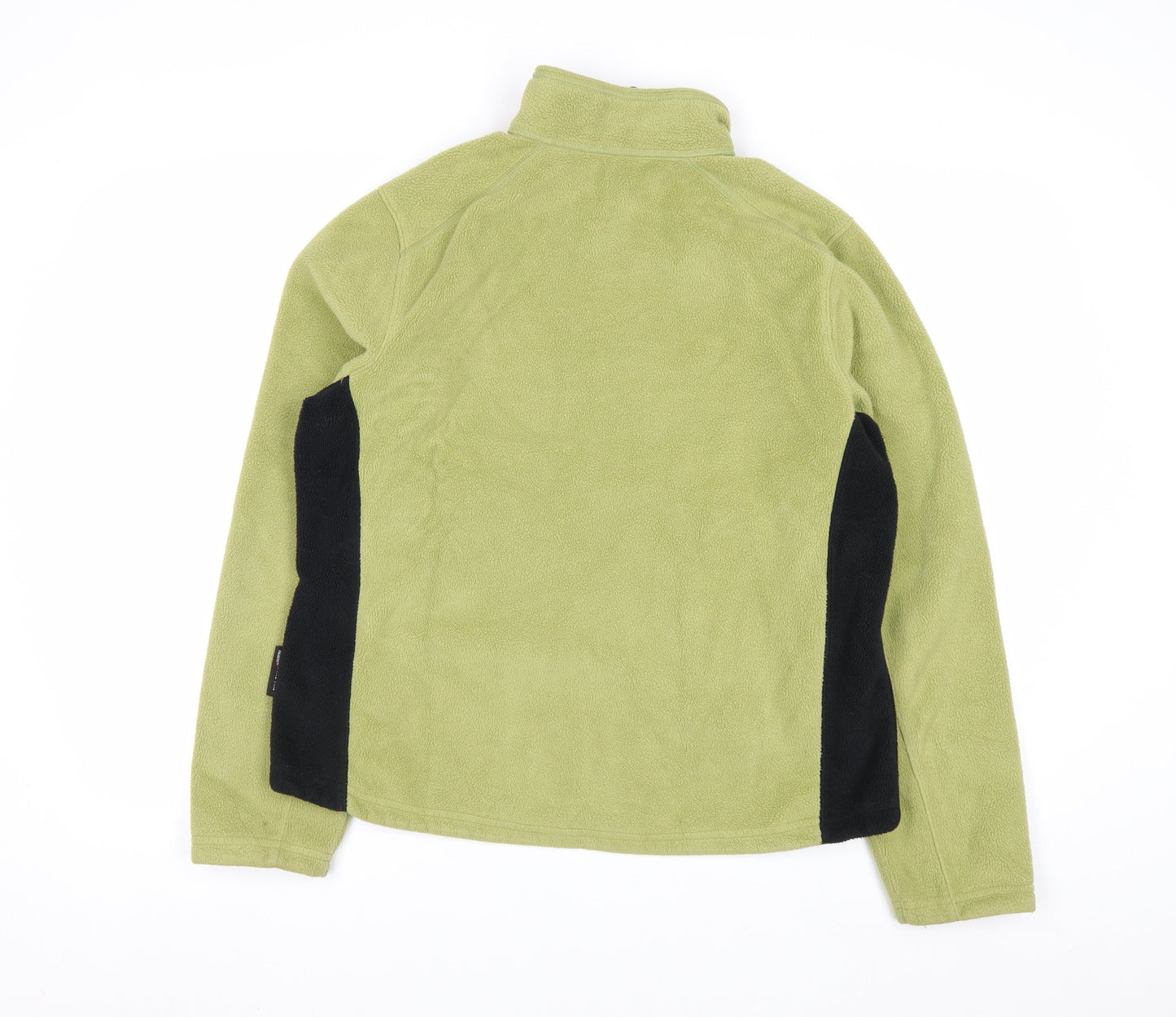 Eddie Bauer Womens Green Fleece Full Zip Jacket Size L Polartec Wind Pro
