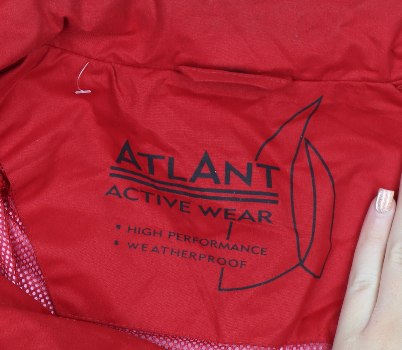Atlant Active Wear Men's Red XL Windbreaker Jacket Waterproof
