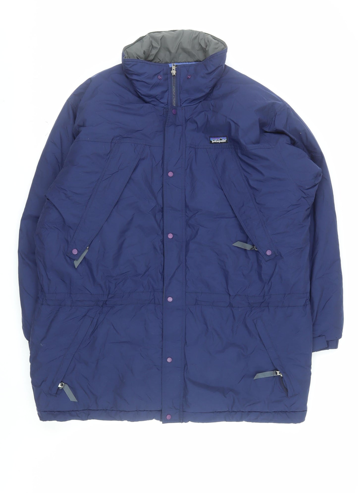 Patagonia Men's Blue Long Puffer Jacket L Insulated Water Resistant